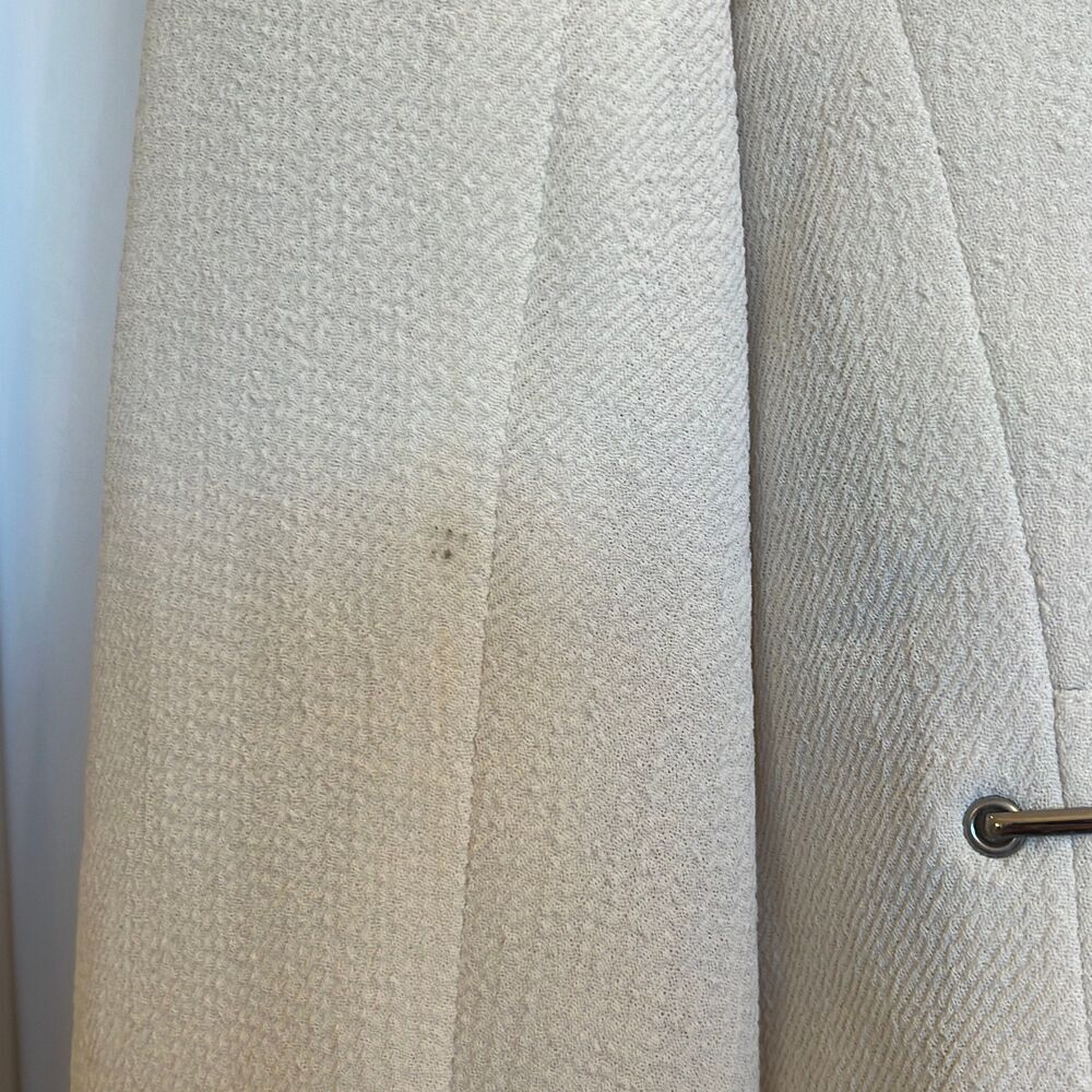 Kasper Cream 3 Button Silver Accent Blazer Jacket Seamed 8P Office Career Dressy - Picture 5 of 9
